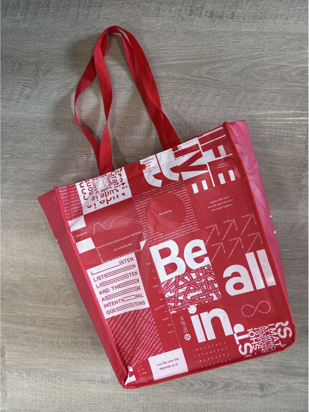 Lululemon Large Reusable Shopping Tote  ❤️ Red ❤️ **Rare!**